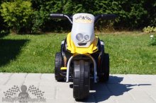 Malá detská elektrická motorka - žltá