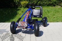Šlapacia moto kára na pedále F1 - modrá