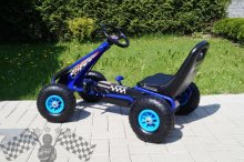 Šlapacia moto kára na pedále F1 - modrá
