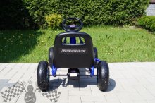 Šlapacia moto kára na pedále F1 - modrá