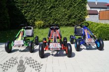 Šlapacia moto kára na pedále F1 - červená