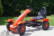 Veľká šlapacia moto kára F2 - červená