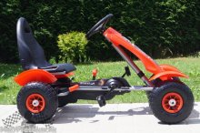 Veľká šlapacia moto kára F2 - červená