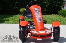 Veľká šlapacia moto kára F2 - červená