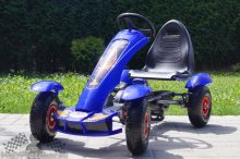 Veľká šlapacia moto kára F2 - modrá