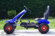 Veľká šlapacia moto kára F2 - modrá