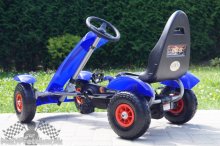 Veľká šlapacia moto kára F2 - modrá