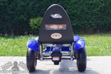 Veľká šlapacia moto kára F2 - modrá