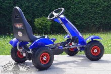 Veľká šlapacia moto kára F2 - modrá