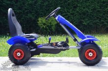 Veľká šlapacia moto kára F2 - modrá