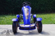 Veľká šlapacia moto kára F2 - modrá