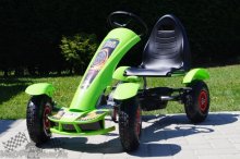 Veľká šlapacia moto kára F2 - zelená