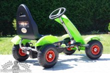 Veľká šlapacia moto kára F2 - zelená