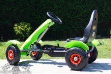 Veľká šlapacia moto kára F2 - zelená