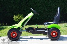 Veľká šlapacia moto kára F2 - zelená
