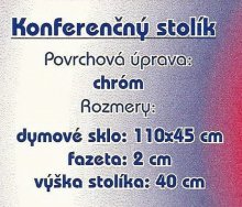 Konferenčný stolík kovový