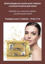 Zlatá kolagénová maska proti vráskam, očným kruhom