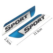 3D logo SPORT z kovovej zliatiny,pochromované