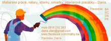 Ponukam odborne maliarske práce nátery, stierky