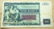 1934, 1000 koruna, pretlač Slovenský štát