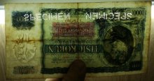 1934, 1000 koruna, pretlač Slovenský štát