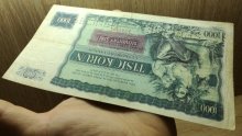 1934, 1000 koruna, pretlač Slovenský štát