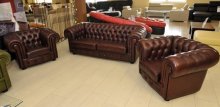 Nová-Kožená sedacia súprava CHESTERFIELD