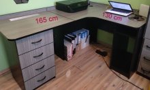 PC stôl - čierno-šedý