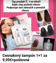 Cesnakový šampón na r ast vlasov, proti vypadávani
