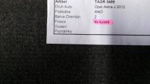 Predám autokoberce textilné nové Opel Astra J  2009-