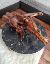 Luxusný stôl z koreňa stromu