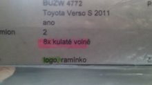 Autokoberce textilné nové Toyota Verso od r.v. 2011