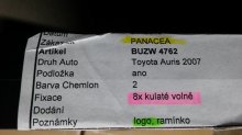 Autokoberce textilné nové Toyota Auris od r.v. 2007