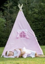 Krásny ružový TEEPEE stan pre vaše ratolesti.