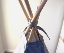 Krásny ružovo-sivý Teepee stan s hviezdičkami