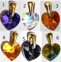 PRÍVESKY SRDCIA SWAROVSKI ELEMENTS 1,0 x 1,0 cm