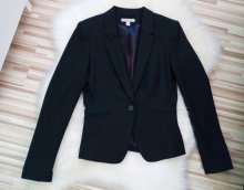 Nové dámske čierne sako H&amp;M, veľkosť 34 - XS