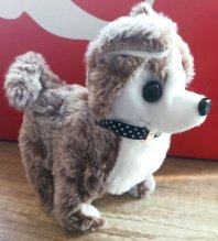 Psík HUSKY štekajúci na baterky 20cm