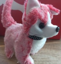Psík HUSKY štekajúci na baterky 20cm