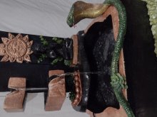Umelecká fontana budha