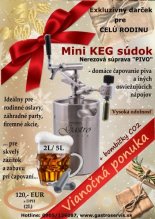 Mini KEG - nerezová výčapná súprava 2L, 5L