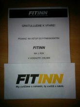 Poukážka/ročná permanentka do fitnesscentra FITINN