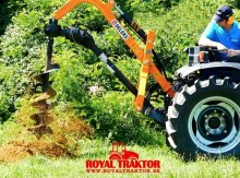 Deleks prekopávač dier pre traktor s hydraulický