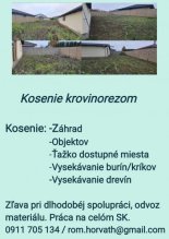 Kosenie/vykášanie krovinorezom za susedské ceny