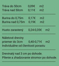 Kosenie/vykášanie krovinorezom za susedské ceny