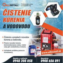 ČISTENIE KÚRENIA A VODOVODU