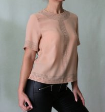 Nová púdrová blúzka s plieškami H&amp;M veľ.34