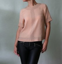 Nová púdrová blúzka s plieškami H&amp;M veľ.34