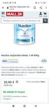 Predám Nutrilon AR 1 dve balenia nové