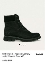 Timberland čierne 38,5